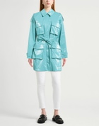 Jijil Womens Overcoat & Trench Coat Turquoise
