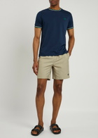 Fred Perry Logo-embroidered Shell Swim Shorts Grey