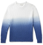 Altea - Dégradé Cotton and Linen-Blend Sweater - Blue