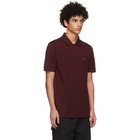 Dolce and Gabbana Burgundy Pique Polo