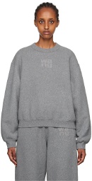 alexanderwang.t Gray Glitter Sweatshirt