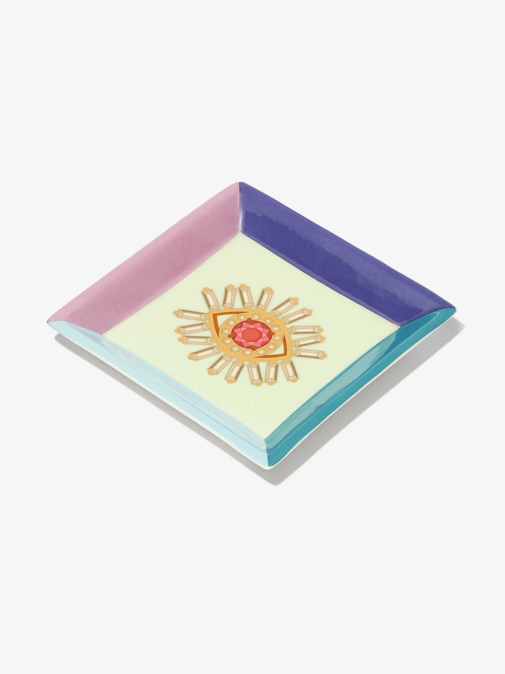 Suzanne Kalan X Jonathan Adler Green Evil Eye Porcelain Jewellery Tray