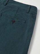 Portuguese Flannel - Labura Straight-Leg Organic Cotton-Blend Twill Trousers - Blue