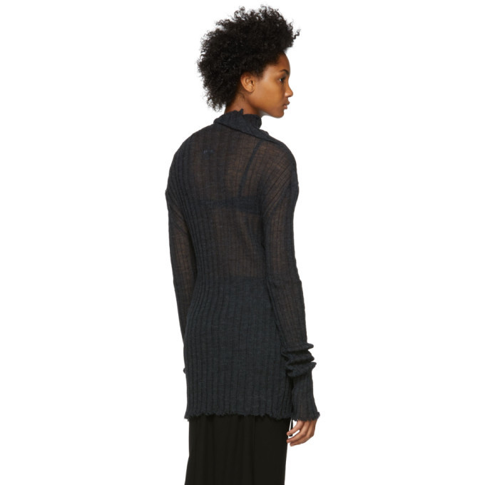 Ann Demeulemeester Black Ribbed Turtleneck Ann Demeulemeester