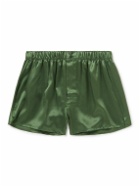 Rubinacci - Silk-Satin Boxer Shorts - Green