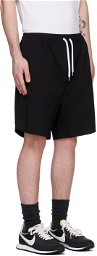 Fred Perry Black Embroidered Logo Shorts