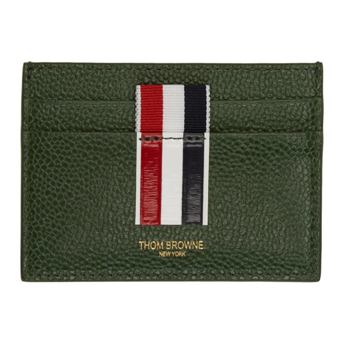 Photo: Thom Browne Green Stripe Double Sided Card Holder