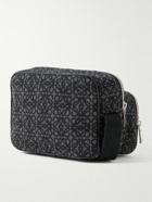 Loewe - Mini Leather-Trimmed Logo-Jacquard Canvas Messenger Bag