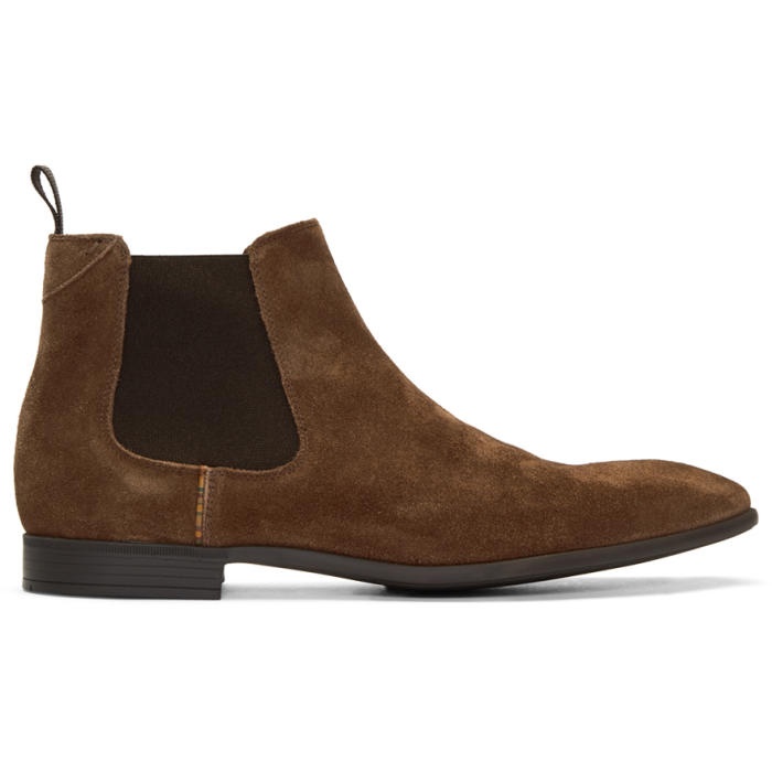 Photo: PS by Paul Smith Tan Suede Falconer Chelsea Boots