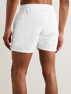 Frescobol Carioca - Straight-Leg Mid-Length Swim Shorts - White