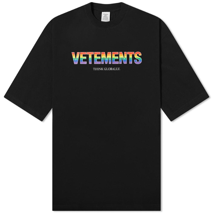 Photo: VETEMENTS Rainbow Logo Oversized Tee