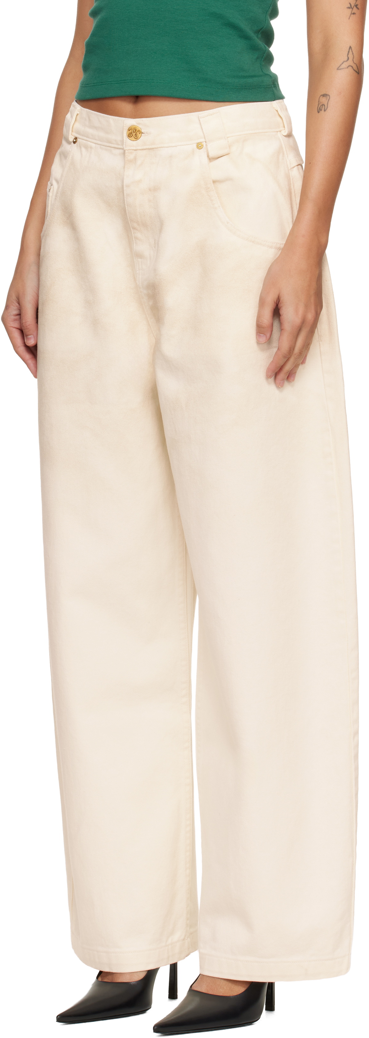 WILLY CHAVARRIA Off-White 'Bad Girl' Jeans