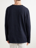 Folk - Striped Cotton T-Shirt - Black