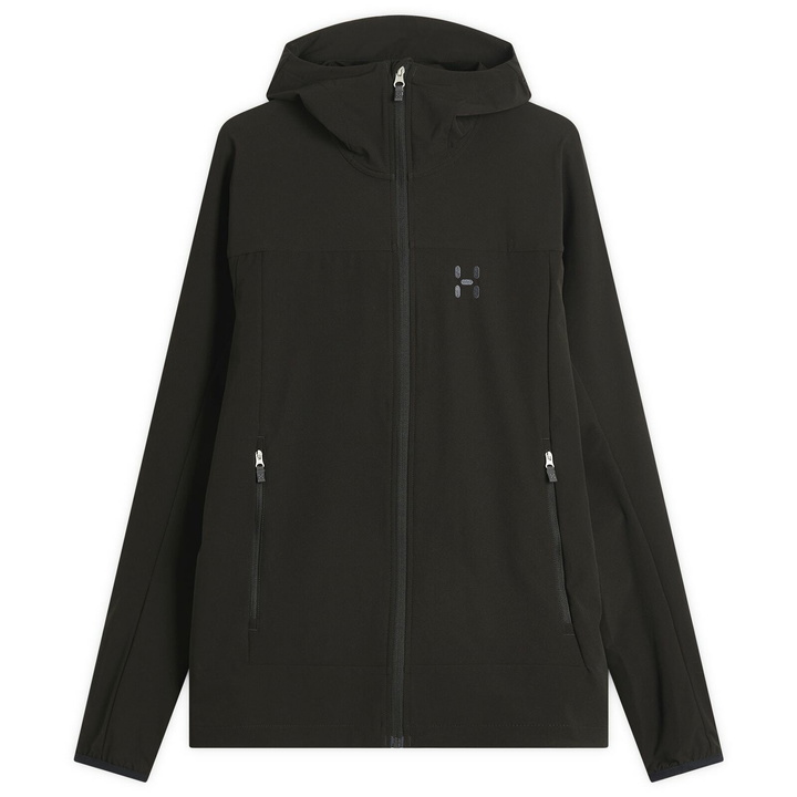Photo: Haglöfs Men's Rosson Softshell Hooded Jacket in True Black