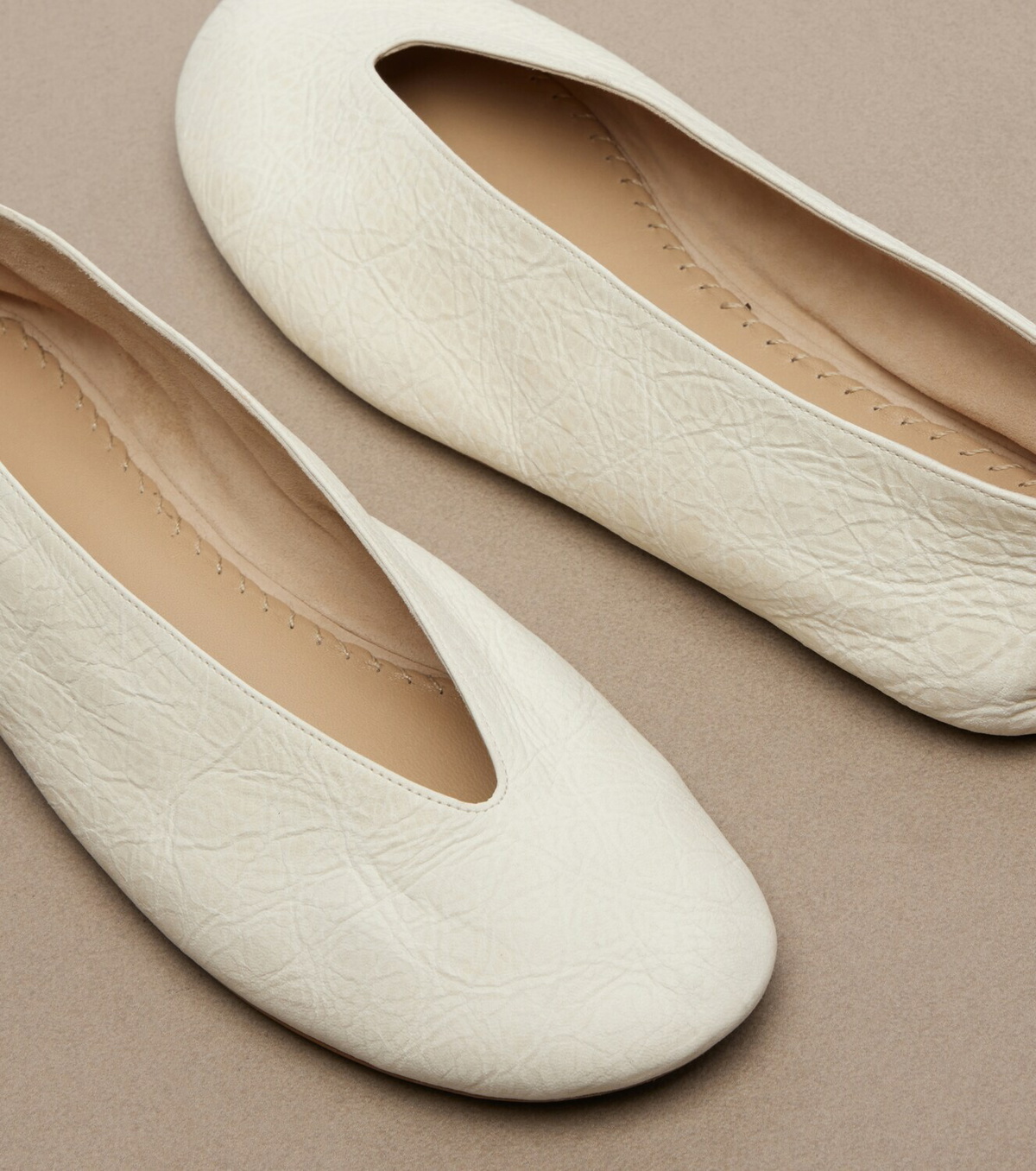 The Row Fay leather ballet flats