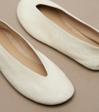 The Row Fay leather ballet flats