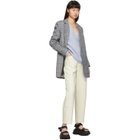 Tibi Blue Airy Alpaca V-Neck Sweater