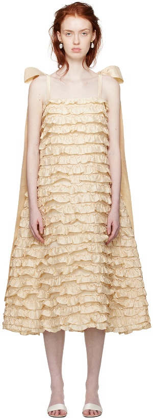 Photo: Cawley SSENSE Exclusive Off-White Bells Maxi Dress