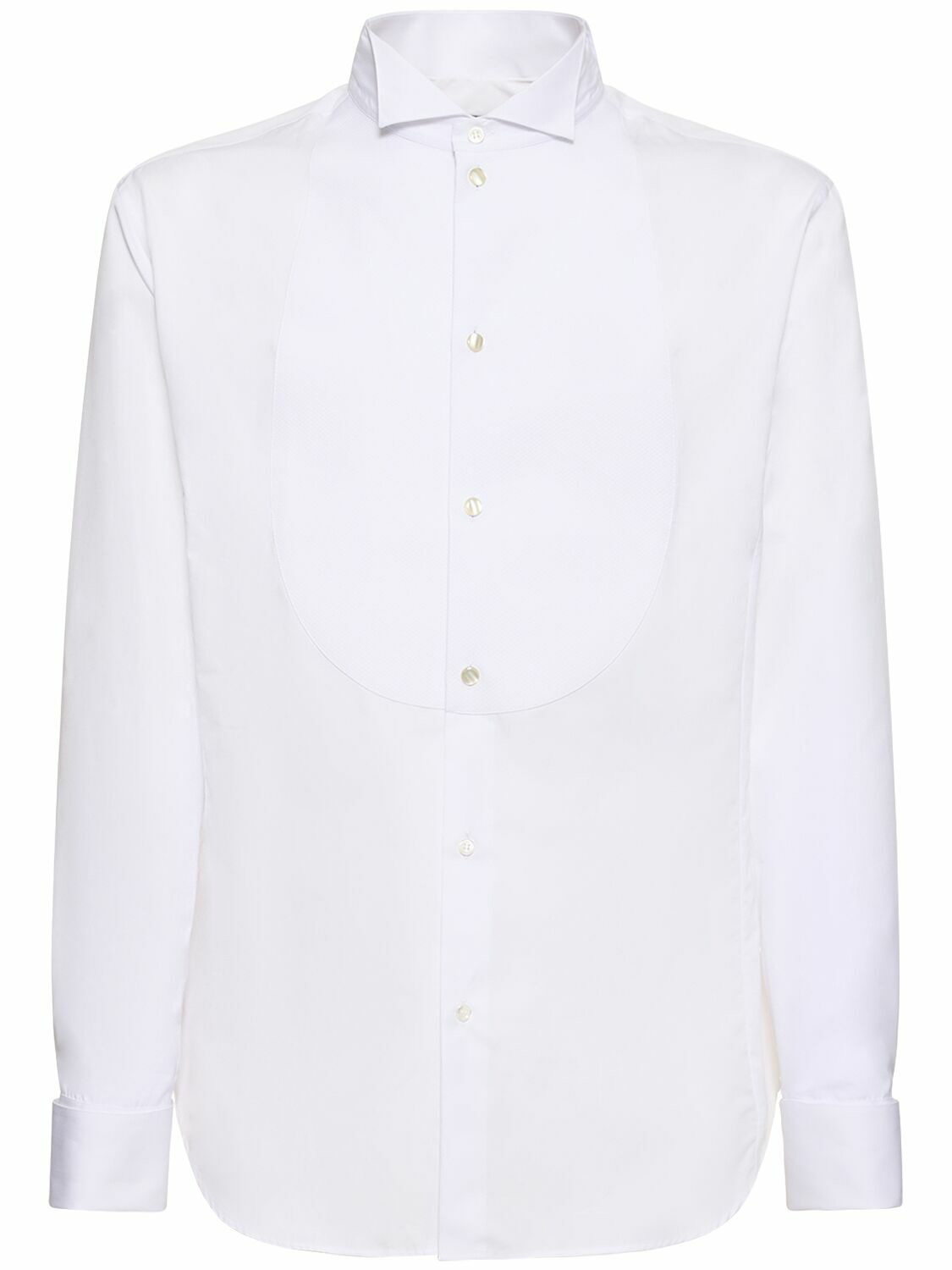 White Plissé Tuxedo Shirt- Classic Fit – John Craig