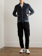 TOM FORD - Cotton-Blend Velour Track Jacket - Blue