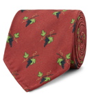 Rubinacci - 8cm Printed Silk-Faille Tie - Men - Red