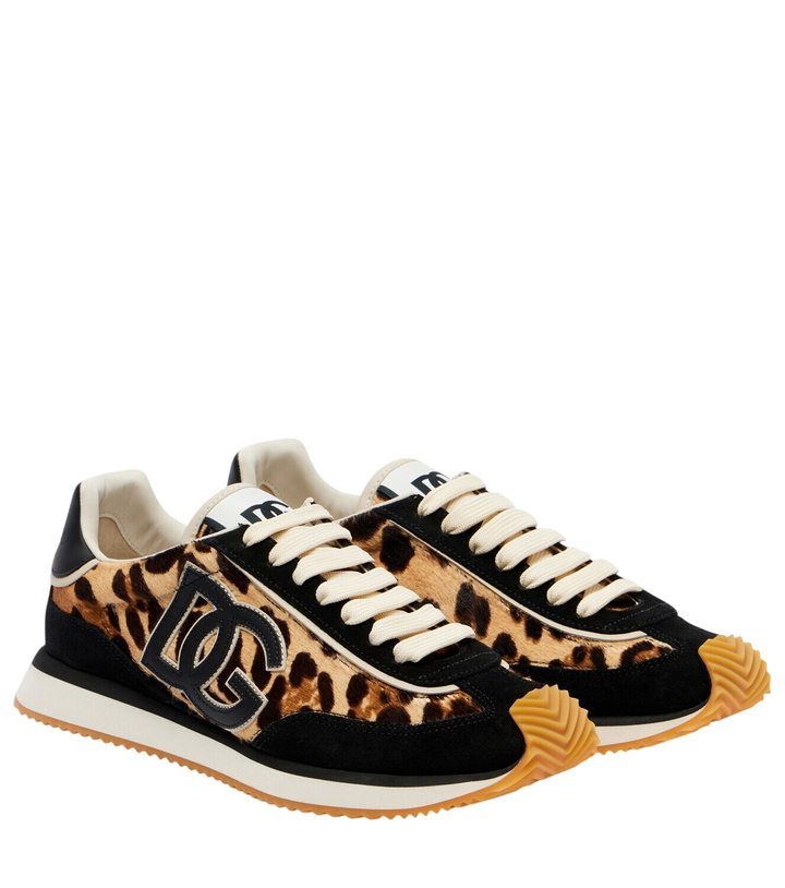 Photo: Dolce&Gabbana DG Cushion calf hair and suede sneakers