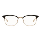 Garrett Leight Black and Gold Talbert 51 Glasses