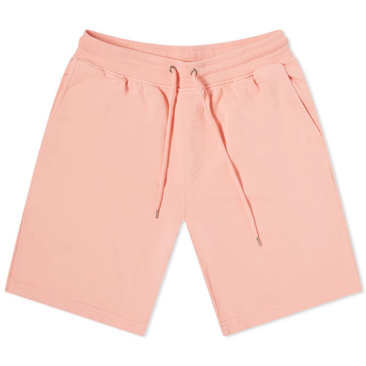 Photo: Colorful Standard Men's Classic Organic Sweat Short in Bright Coral