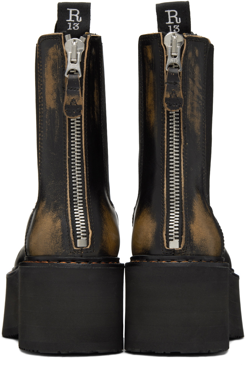 R13 Black Double Stack Chelsea Boots R13
