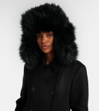 Ruslan Baginskiy Cotton-trimmed aviator hat