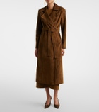 Nour Hammour Winona belted suede wrap coat