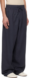 Hed Mayner Navy Embroidered Sweatpants