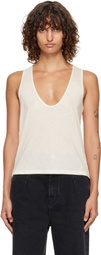 Loulou de Saison Off-White Albia LDS Jersey Tank Top
