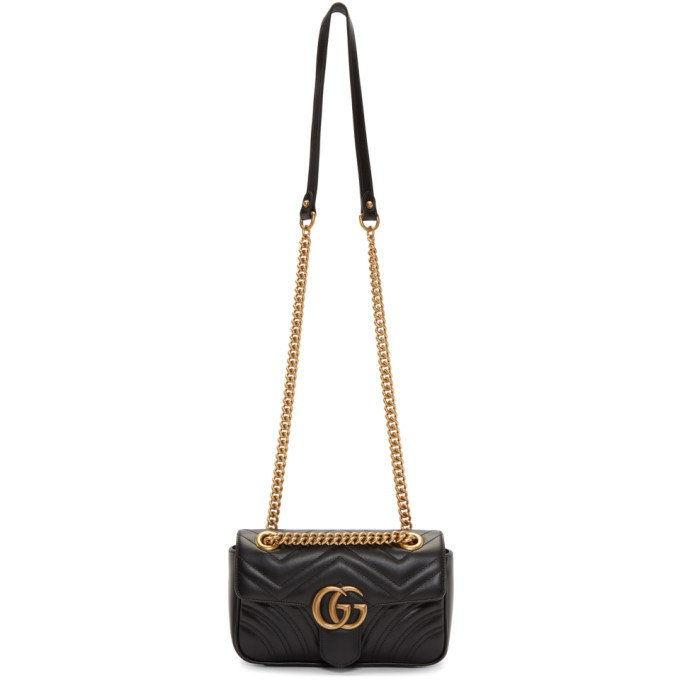 Gucci Black Mini Leather Marmont 2.0 Shoulder Bag Gucci