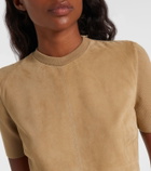 Ralph Lauren Collection Lindsay suede and wool-blend midi dress