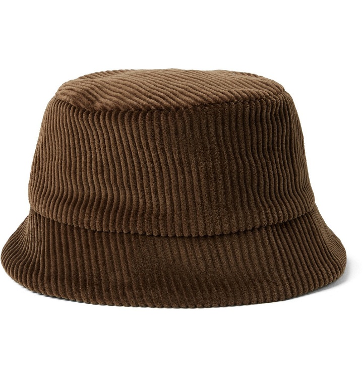 Photo: Séfr - Cotton-Blend Bucket Hat - Brown