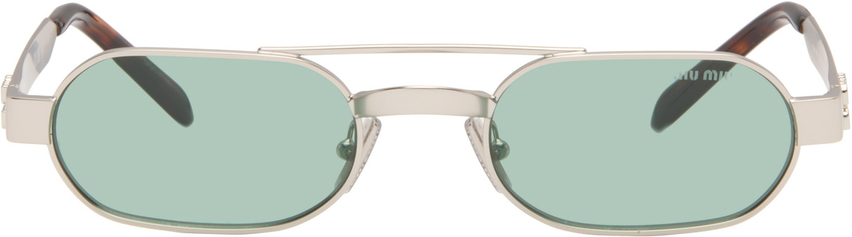 Miu Miu Eyewear Silver Envie Sunglasses
