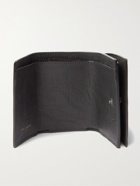SAINT LAURENT - Logo-Appliquéd Croc-Effect Leather Trifold Wallet - Black
