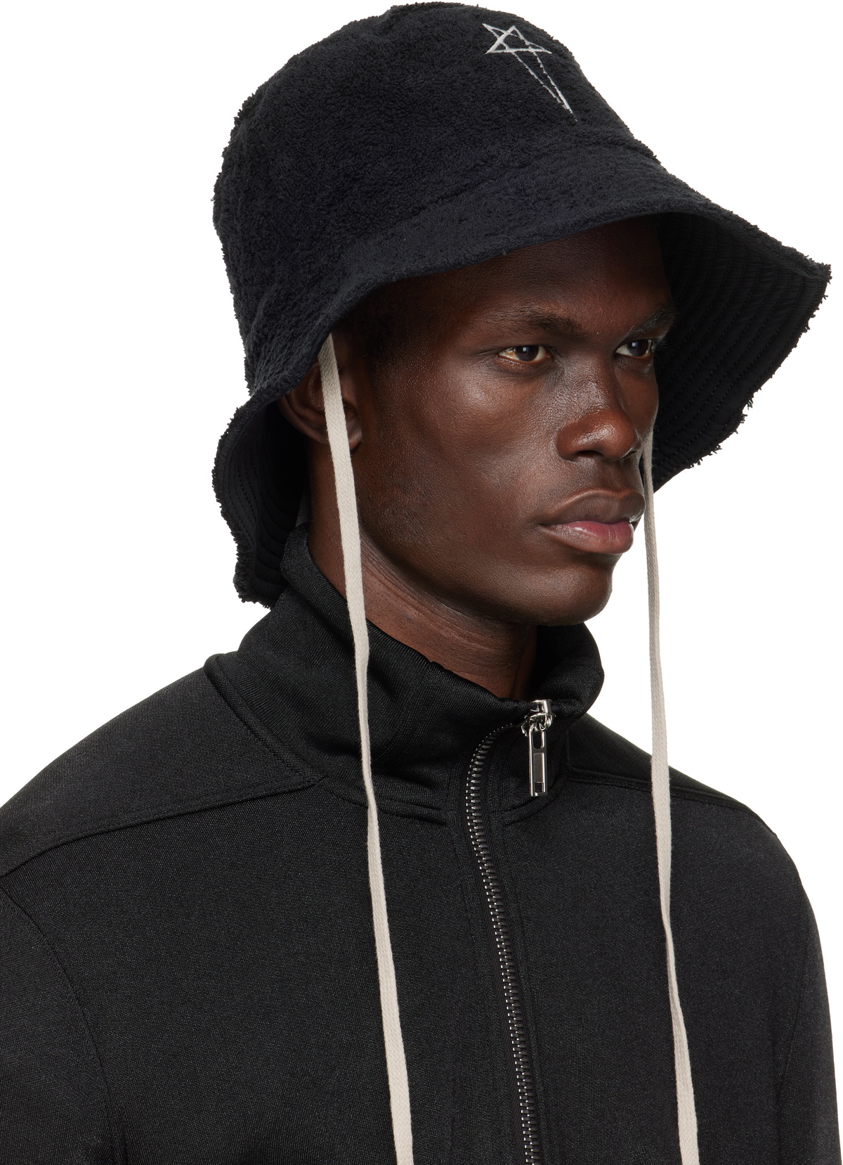 Rick Owens Black Temple Beach Hat