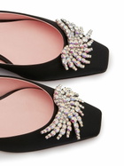 Pīferi Black Drizella Crystal Mules