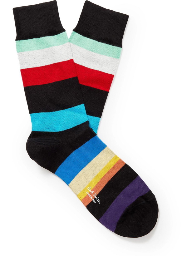 Photo: Paul Smith - Usher Striped Organic Cotton-Blend Socks