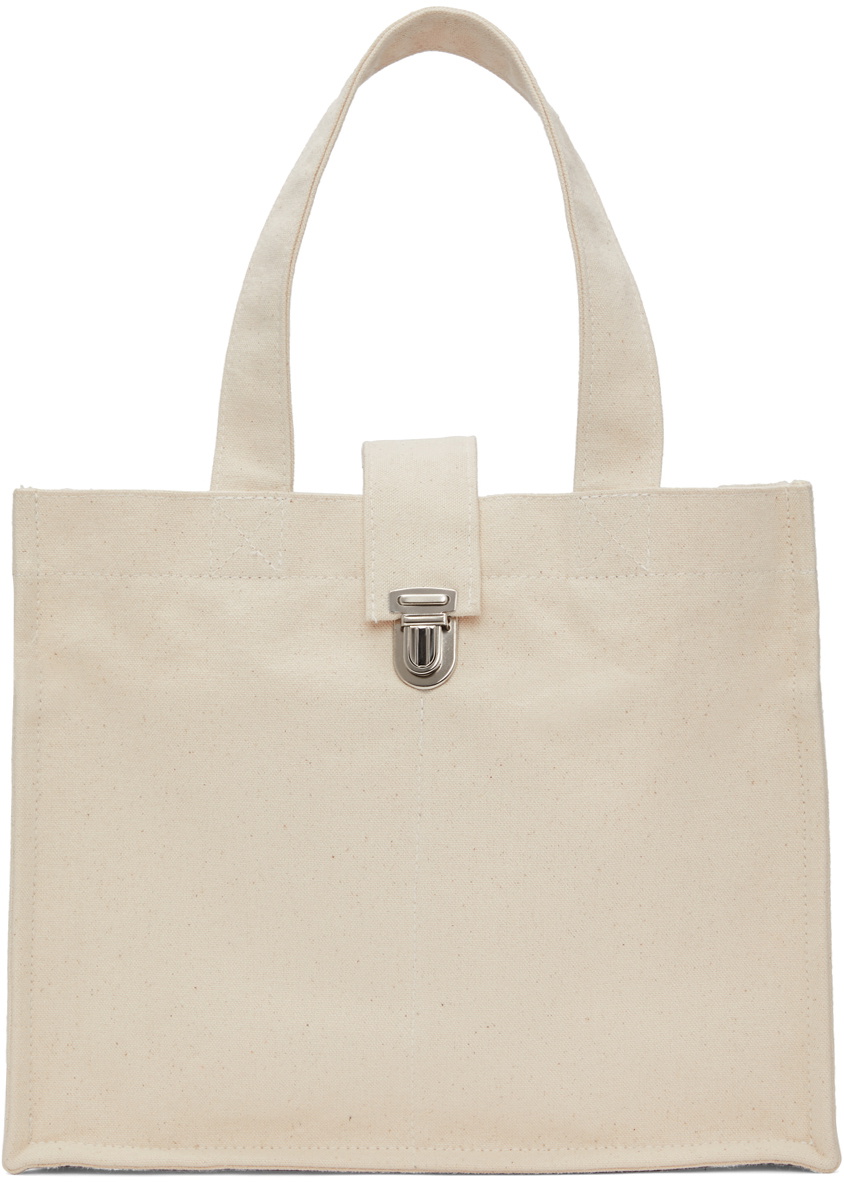 Camiel Fortgens Off-White Canvas Small Shopper Tote Camiel Fortgens