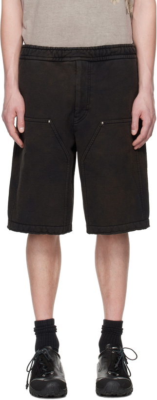 Photo: WOOYOUNGMI Brown Dyed Cotton Shorts