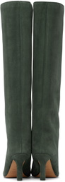MM6 Maison Margiela Green Anatomic Tall Boots