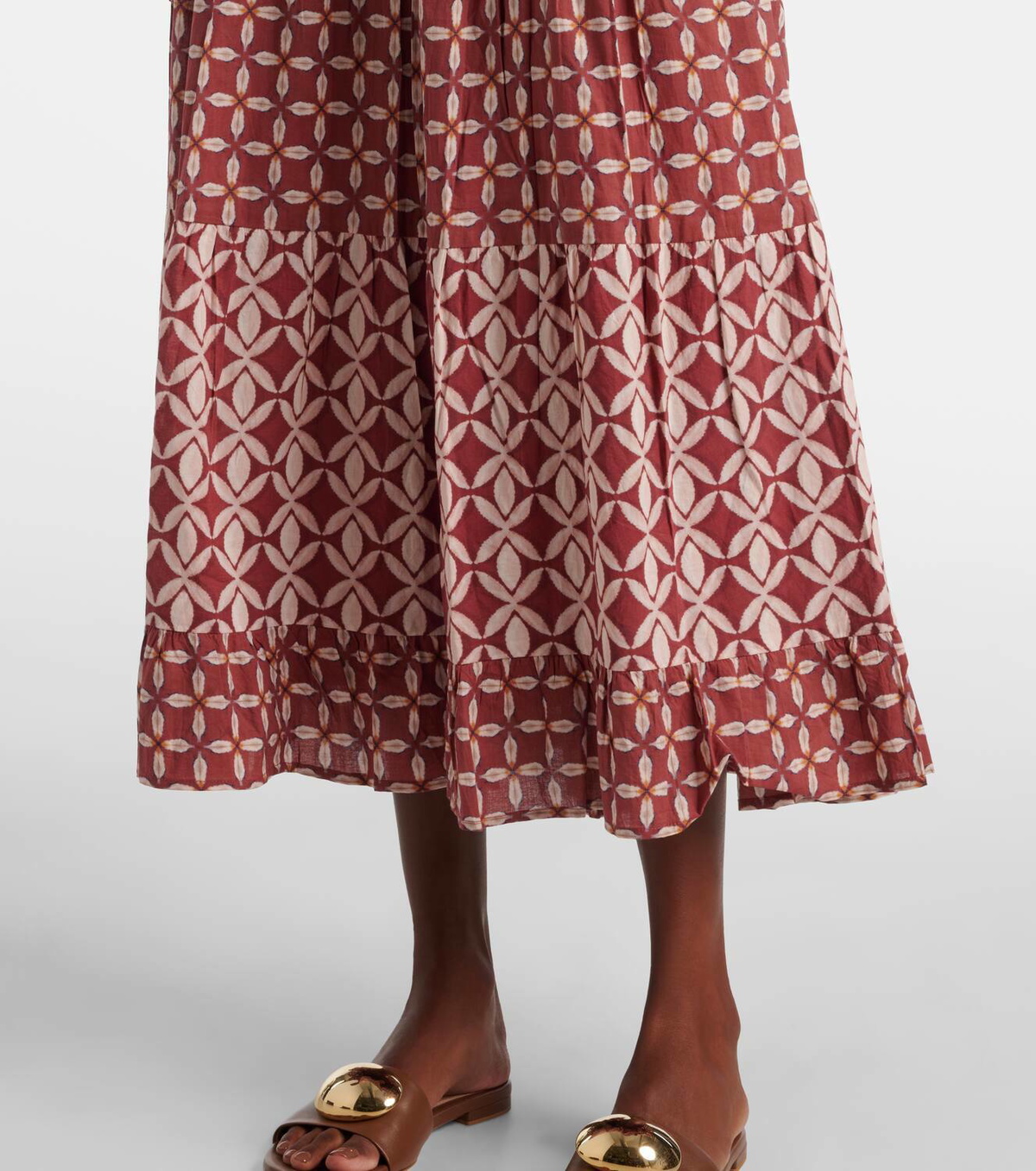 Velvet Joey printed cotton cambric midi dress Velvet Velvet Joey printed cotton cambric midi dress Velvet