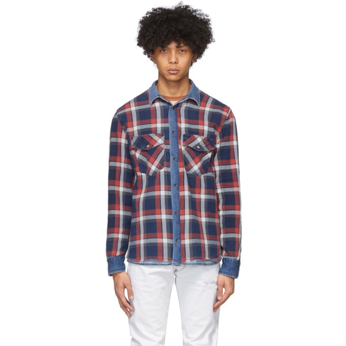 Photo: Diesel Reversible Blue Check D-Wear-B Shirt