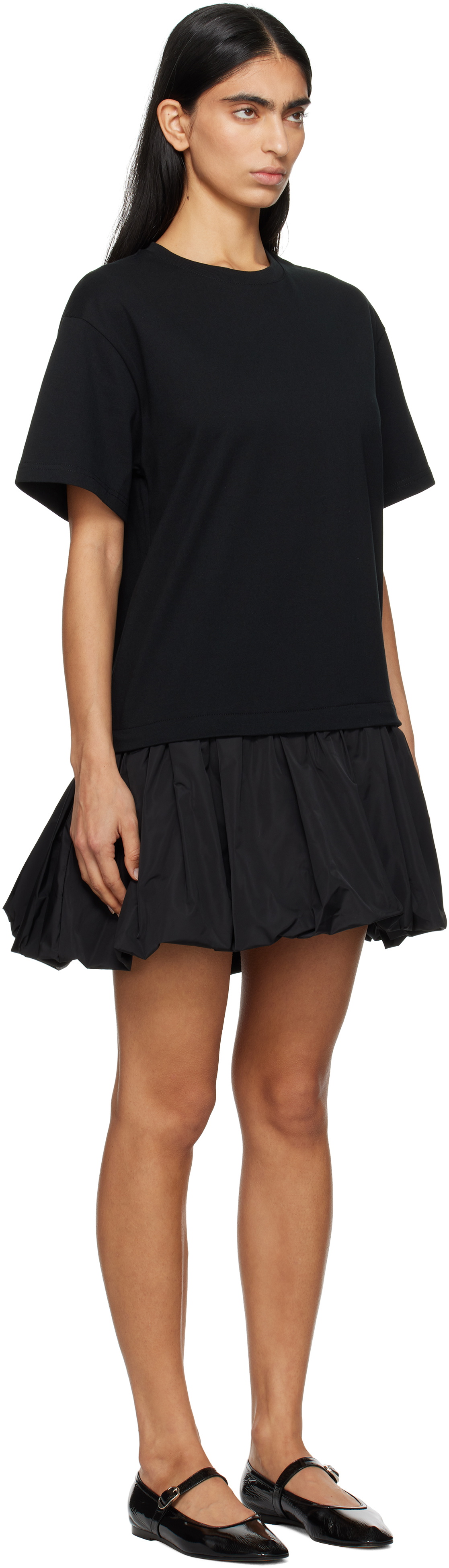 SEA NY Black Belen T-Shirt Minidress