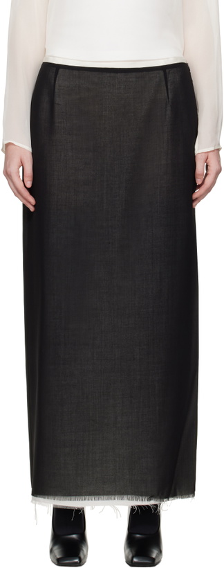 Photo: La Collection Black Alvida Raw Midi Skirt