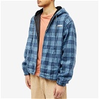 Marni Men's Check Pile Hooded Jacket in Opal