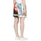 Stella McCartney Multicolor Gray Silk Venus Print Shorts